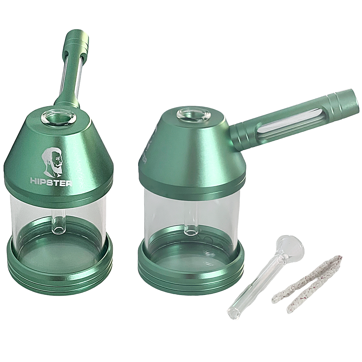 Hipster Aluminium Body With Glass Tubing Bubbler (YD2090) | 6 inch | Assorted Colors product image